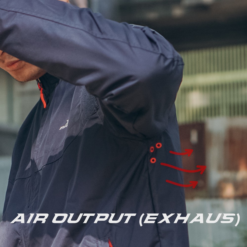 Jaket motor riding RAPID SKYLINE pria parasit premium jacket reflektif