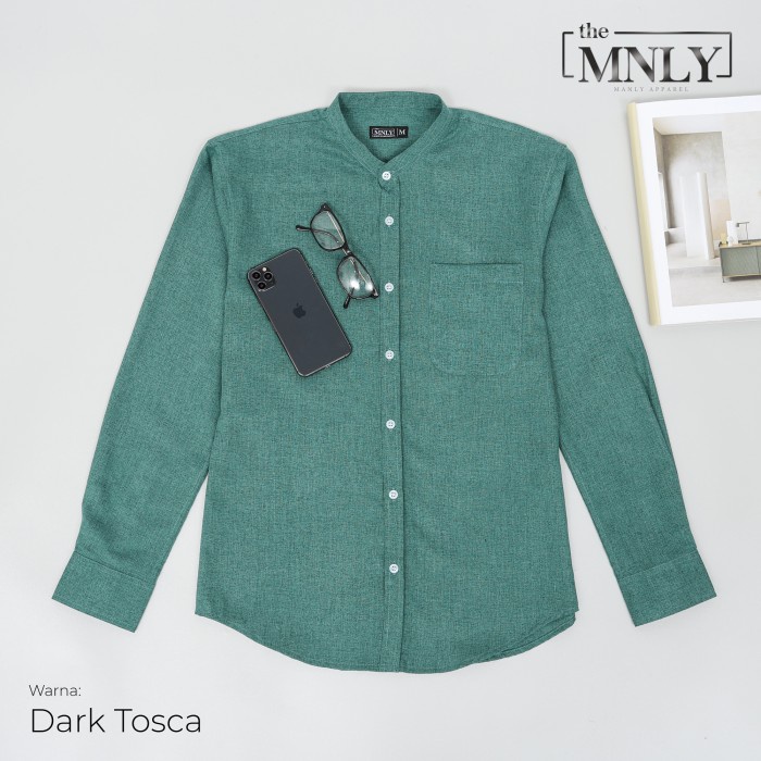 Navero-Kemeja Shanghai Lengan Panjang Premium Warna Tosca the MNLY