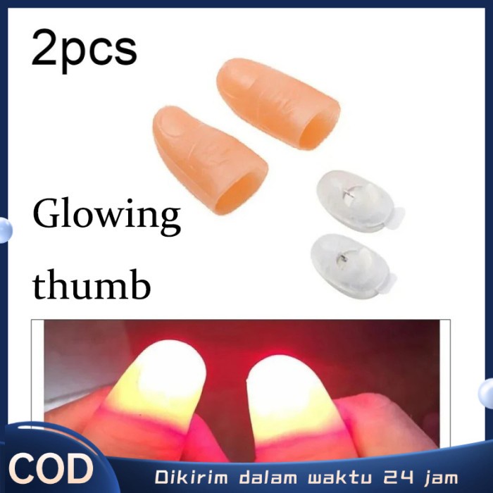 Promo 1 Pasang Jari Jempol Led Menyala Sulap Jempol Alat Sulap Jempol Alat Sulap Jempol Menyala