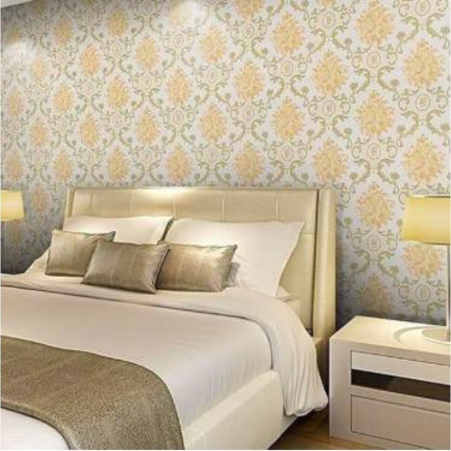 Wallpaper Dinding 3d Dapur Kamar Outdoor Bunga Mewah W4L3 Minimalis Elegan Jepang Ruang Tamu Anti Ai