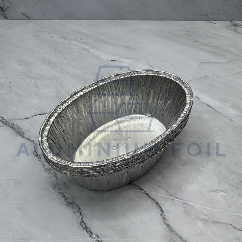 UM1 Aluminium Foil Cup Ox 1225 Ukuran Sedang 200 Ml + Tutup Tray Untuk Wadah Macaroni Schotel