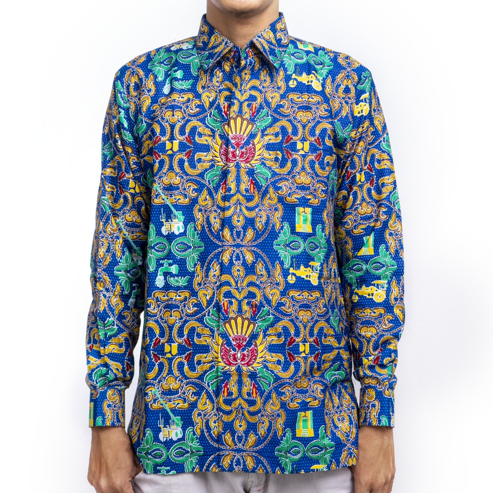 BATIK TRUSMI HAFIYAN OFFICIAL SERAGAM KEMEJA BATIK PRIA LENGAN PANJANG PUPR MOTIF BATIK KEMENTRIAN