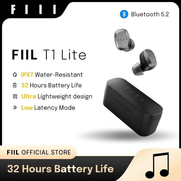 Fiil T1 Lite ENC TWS Earphone Earbud Bluetooth 5.2 Gaming IPX7