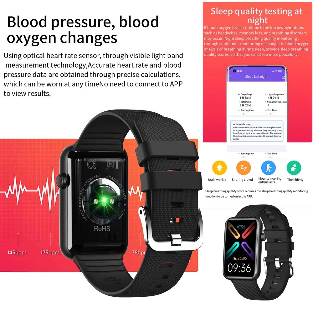BESTPROMO HUAWEI Smartband HT5PRO Fitness Tracker Multiple Sports Mode Comfortable All-Day Wearing