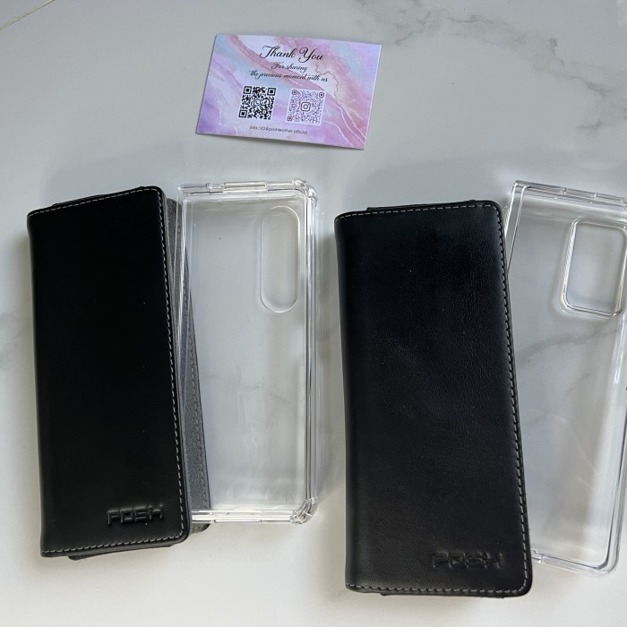 Sarung HP Fold 6 Samsung Fold 6 Leather Case Sarung HP Slot Samping Fold 6