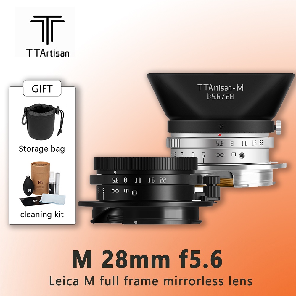 TTArtisan 28mm F5.6 Full Frame Camera Lens for Leica M-Mount Cameras Like Leica M-M M240 M3 M6 M7 M8