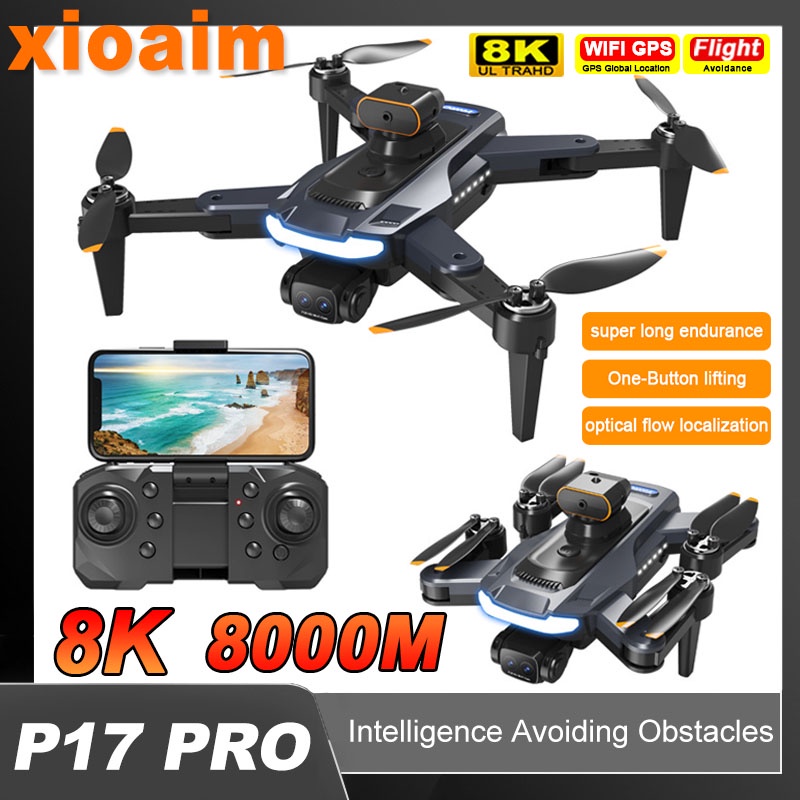 For  P17 Pro Drone 8K 5G GPS Professional HD Aerial Photography Four-Camera Omnidirectional Obstacle