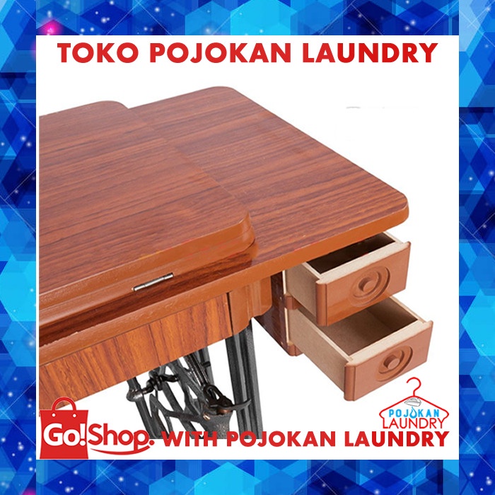 Meja Laci Cabinet Mesin Jahit Tradisional Kepala Hitam