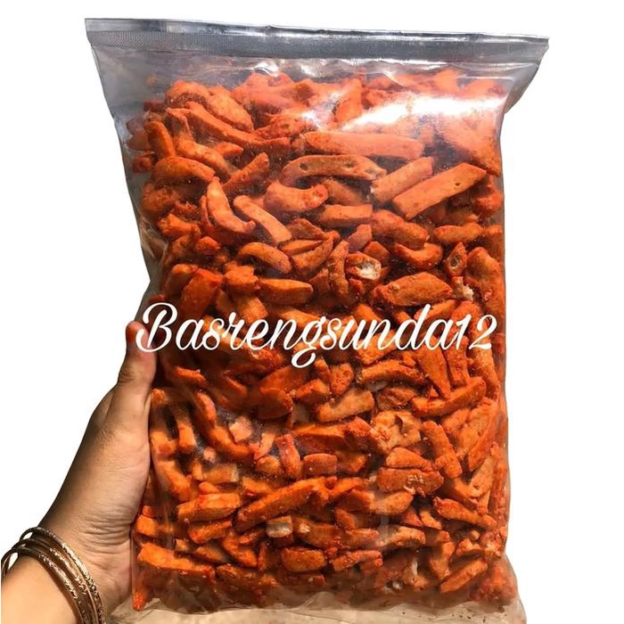 

AO838 Basreng Balado 500gramPedas dengan Aroma Daun Jeruk Segar Cemilan Food Instan Snacks Goreng
