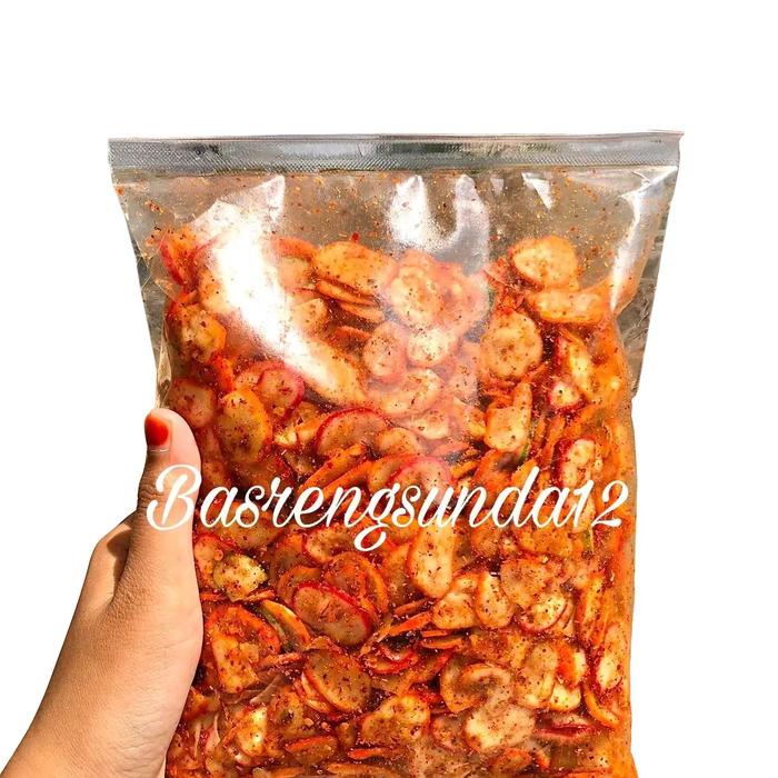 

ZB234 [Beli Lokal] Seblak kemplang kerupung bawang pedas jeruk 250 gram cemilan instan Food Kerupuk