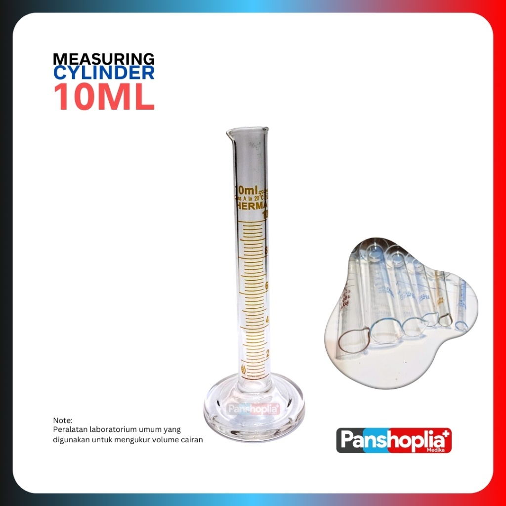 GELAS UKUR KACA 10ML / GELAS TAKAR 10 ML MEASURING CYLINDER HAPPY SHOPPING :)