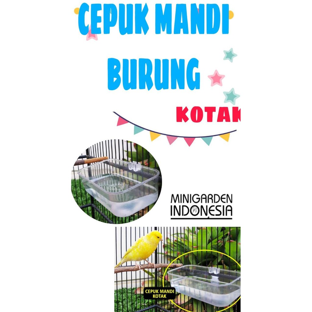 CEPUK MANDI WADAH BAK MANDI BURUNG CEPUK OVAL KERAMBA MINI TEMPAT MANDI BURUNG LOVERBIRD MURAI KACER