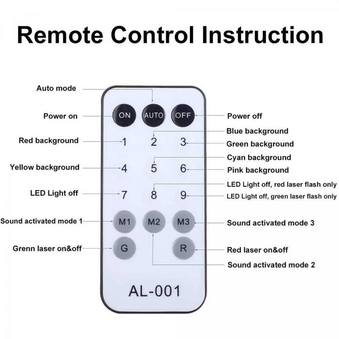 Goldenelectric Yunfa Lampu Laser Disco Panggung Sensor Suara Led Rgb