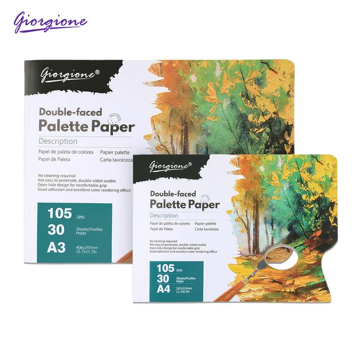 

TERBARU Giorgione Kertas Palet Dua Sisi Double-face Palette Paper 105 gms 30 lembar G-PP2501 BISA