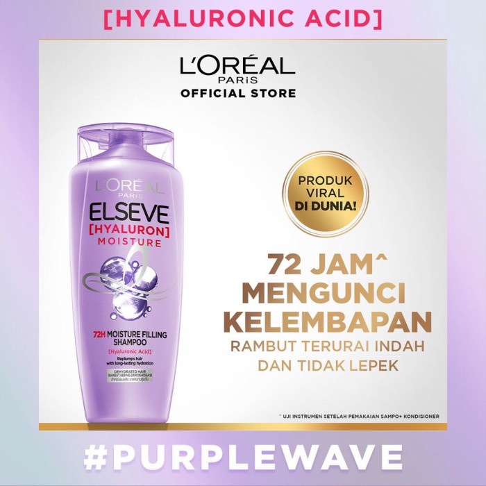 LOreal Paris ELSEVE Hyaluron Moisture Shampoo - 280 ml Melembabkan