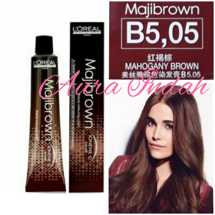 LOREAL MAJIBROWN NO. B5.05 MAHOGANY BROWN