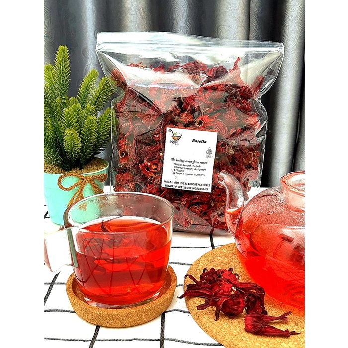 

TERMURAH!! Bunga Rosella Kering Merah kering 50 gram