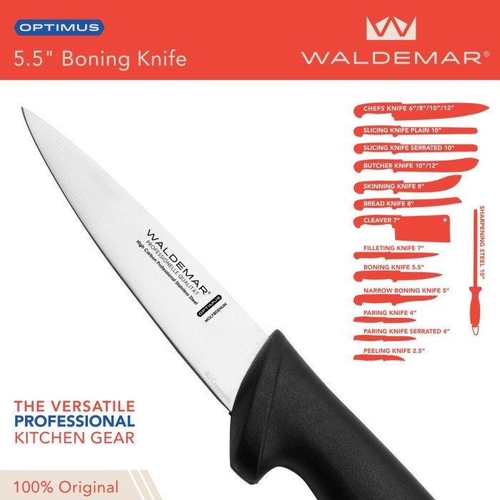 TERBARU PISAU SESET DAGING PISAU TULANG WALDEMAR OPTIMUS BONING KNIFE 5.5" READY