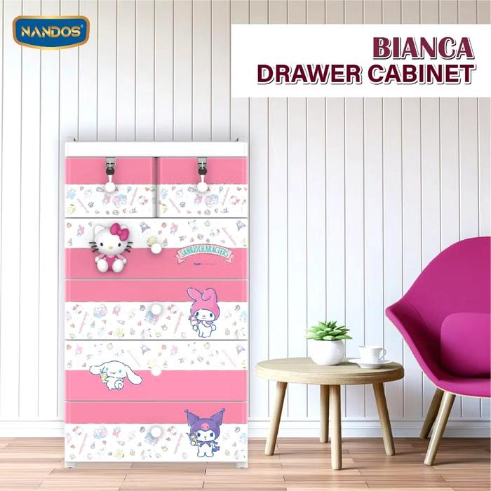 SALE TERBARU NAIBA LACI PLASTIK BIANCA KARAKTER KITTY LACI BAJU ANAK [NAIBOX] READYY