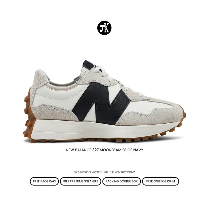 Tapak- Sepatu New Balance 327 White Navy Original Bnib / Sneakers Pria Wanita
