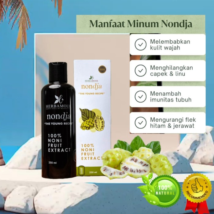 

NONDJA by HERBALOV 250ml minuman exstrack buah jus mengkudu Original