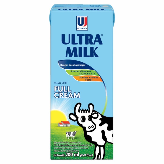 

Susu Ultramilk Uht 200Ml Isi 24Pcs Khusus Grab/Gojek Best Seller