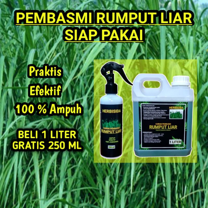 

FRESH Pembasmi Rumput Liar Ampuh Sampai Akar Siap Pakai 1 Liter Bonus 250 ml
