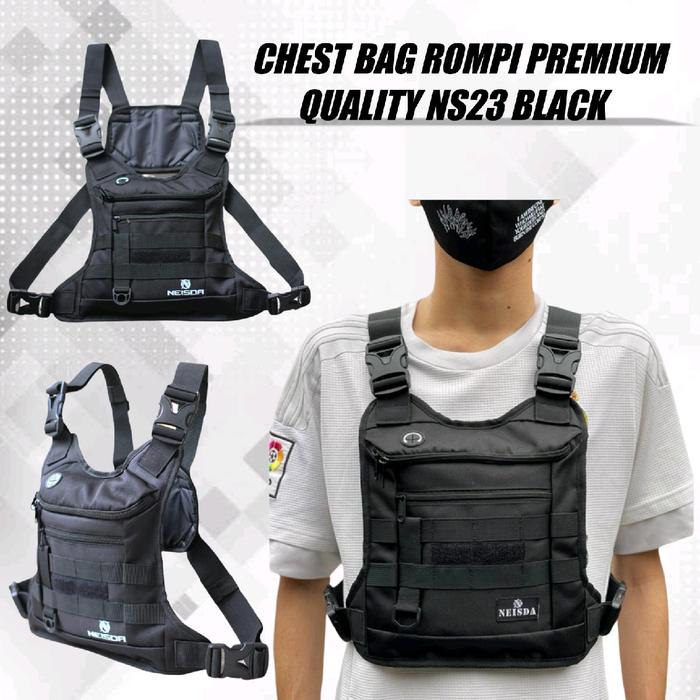 WTS- Tas Dada Pria Rompi Black Series Premium