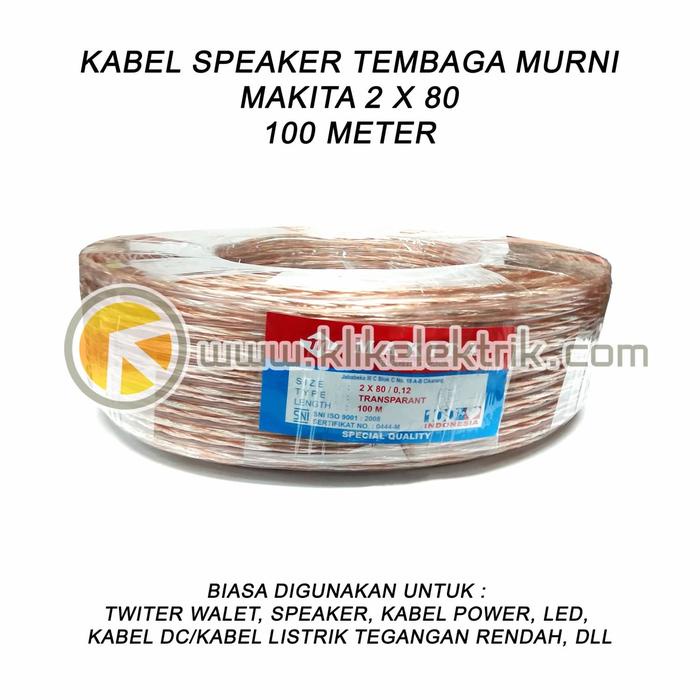 Terbagus Kabel Power Transparan 2 X 80 100 Meter Makita Kabel Makita 2X80 100M