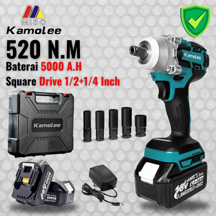 Kamolee - Cordless Electric Impact Wrench-Impact Drill-DTW285/520N.M