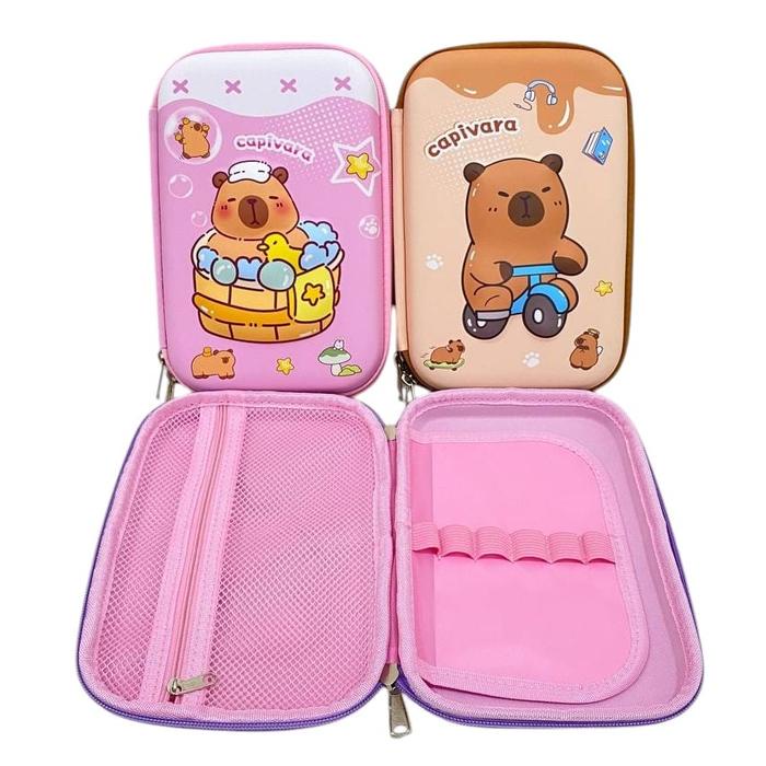

Ready [Free Gift] Kotak Pensil 3D Timbul Capybara Wadah Stationery Kotak Pensil Anak Karakter Lucu