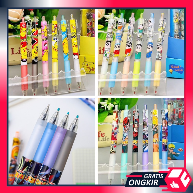 

Gratis Ongkir - S6368 Set Pena Kartun Isi 6 PCS / Set Bolpoin Gel / Pulpen Mekanik Dw05