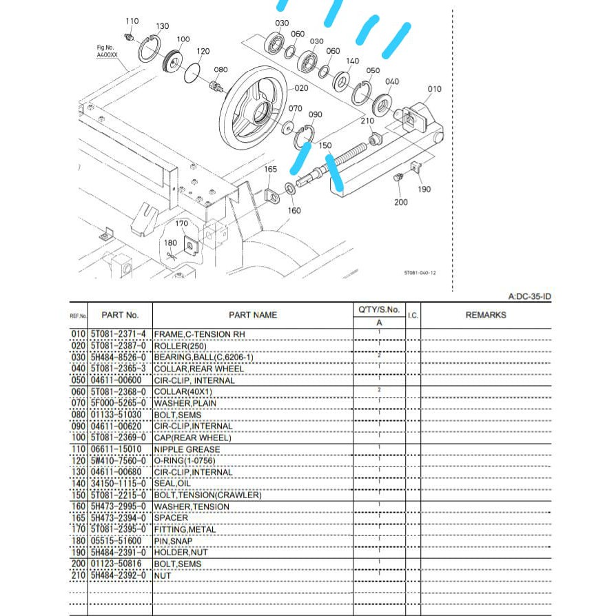 OIL SEAL,SEAL, OIL, DC 35,DC35,COMBINE HARVESTER,COMBINE HARVESTER DC 35,ONDERDIL,SPEAR PART,KUBOTA