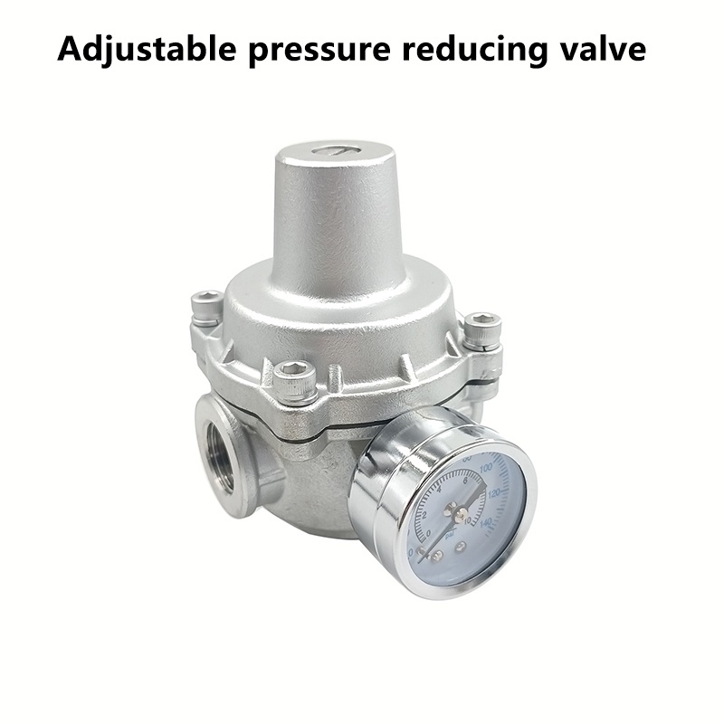 Household tap water adjustable pressure reducing valve, pressure regulating valve with pressure