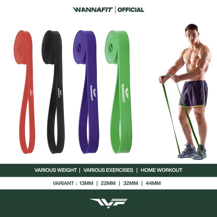 Wannafit Resistance Band Latex Karet Elastis Olahraga Alat Olahraga Rumah Terbatas
