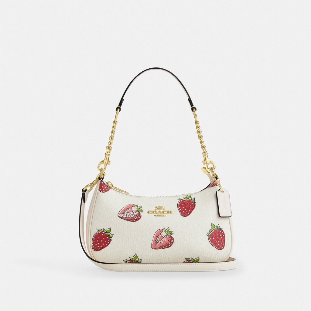 Coach Teri Shoulder Bag With Strawberry Print - Tas Bahu Wanita