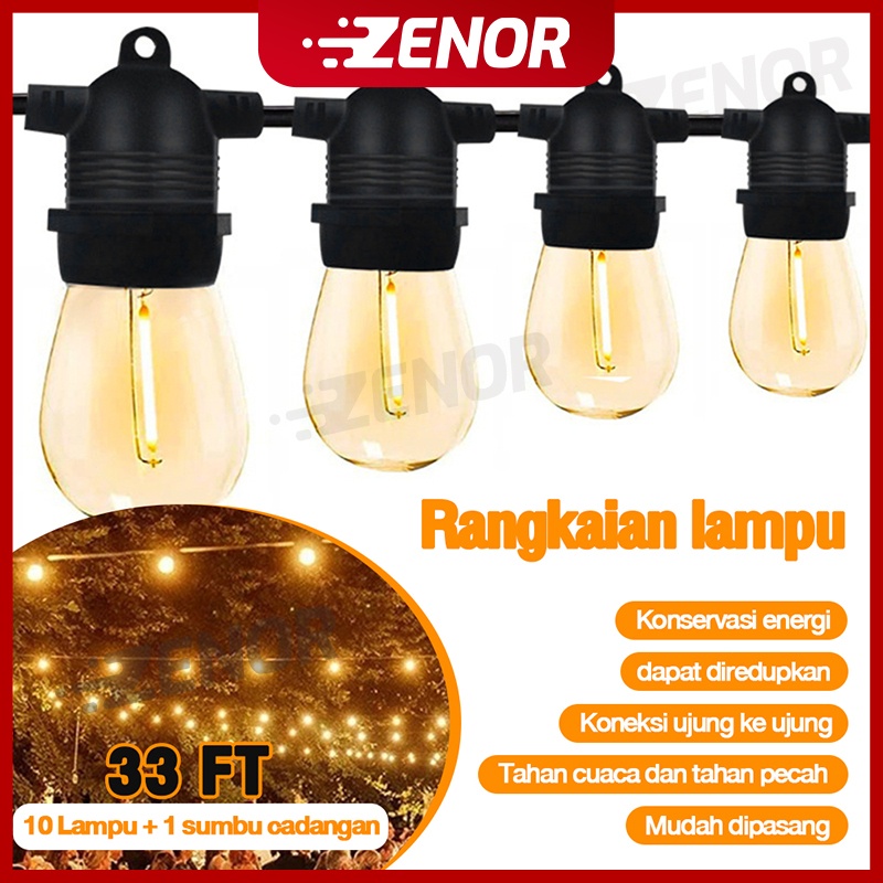 Lampu Gantung Outdoor Cafe Tahan Air 15 Meter Kabel Sdh Lampu Dekorasi Lampu Led Outdoor Fitting