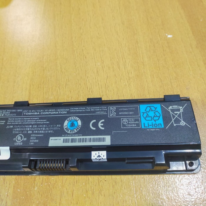 [Expert] Baterai Batre Original Laptop Toshiba Satellite C40 C50 PA5109 PA5109U