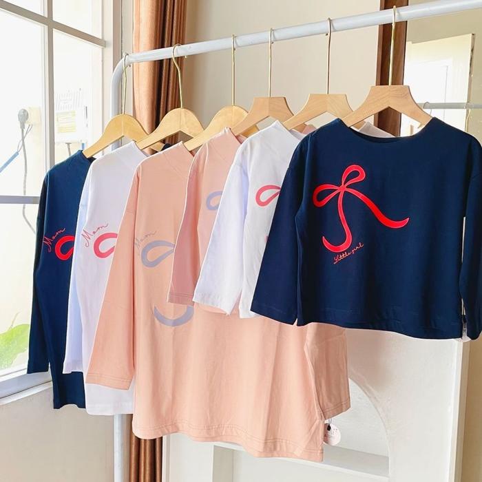 Gemyz- LITTLEARUMA RANIA - baju couple ibu dan anak - kaos lengan panjang anak dan dewasa -