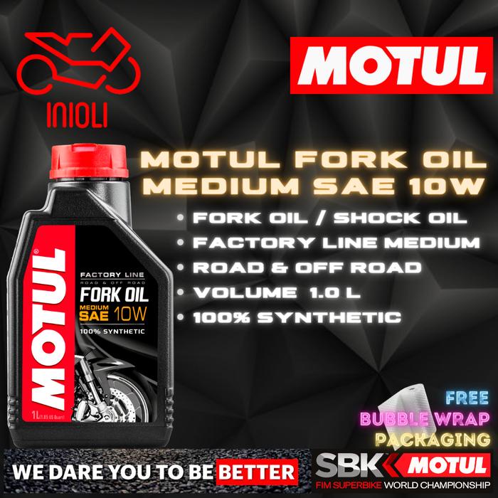 READY STOK OLI MOTUL FORK OIL MEDIUM SAE 10W 1L OLI SHOCK MOTOR OHLINS SHOWA KAYABA WP FORK PREMIUM