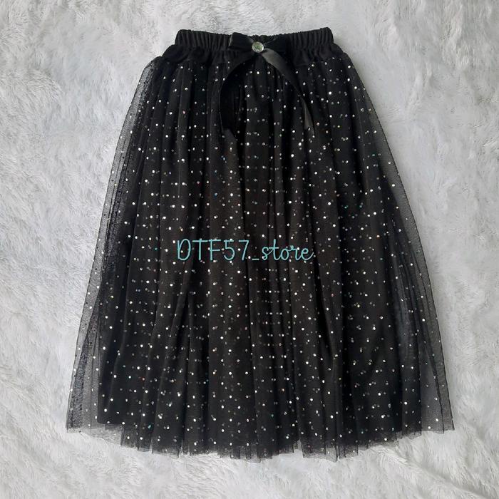 Gemyz- Rok Tutu Glitter Maxi anak perempuan usia 1-10 tahun Rok Tutu Anak Panjang Rok Anak