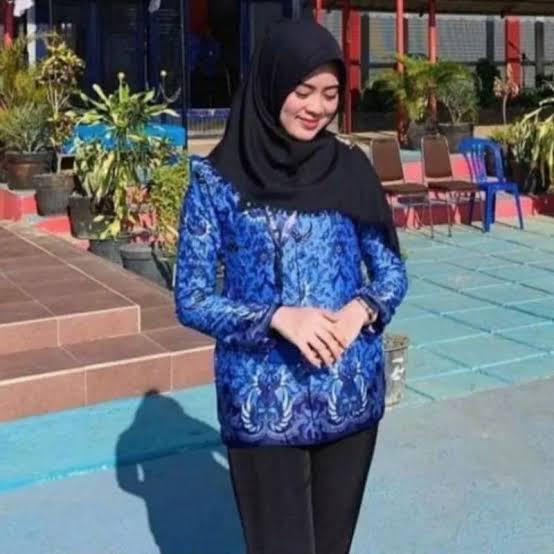 ORIGINAL COD Baju Kemeja Seragam Batik KORPRI silk sutra Wanita ASN PNS DINAS READY STOCK
