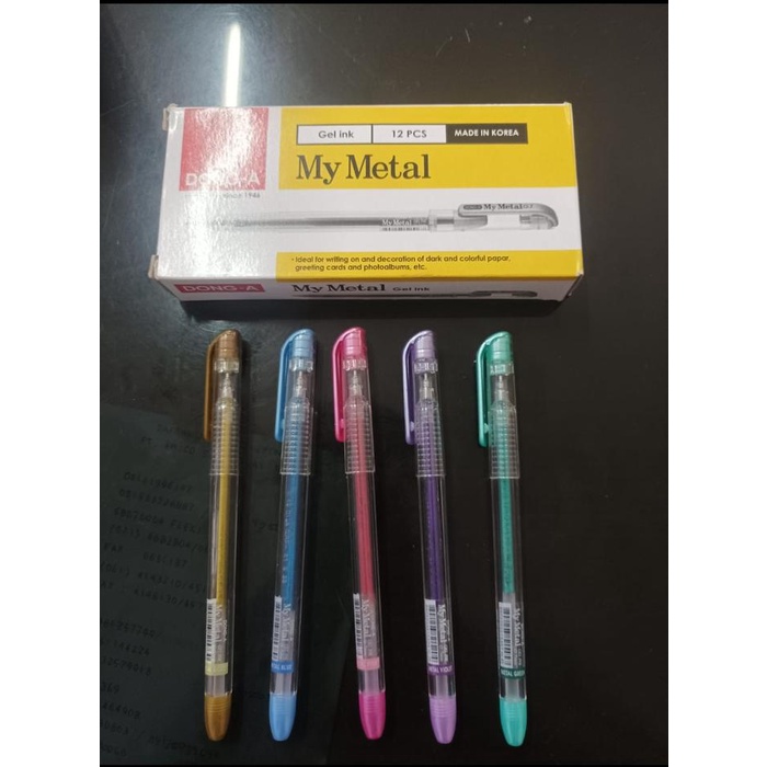 

best seller] Dong a my metal gel ink satuan made in korea 07 ada 6 macam warna