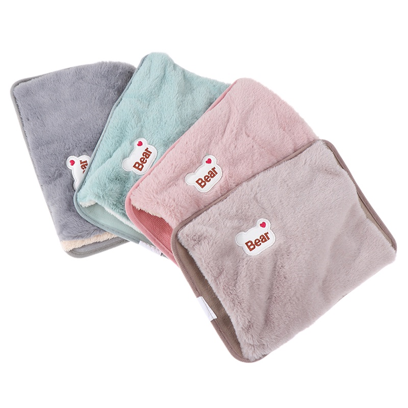 Hand Warmer Heat Pack Cute Rechargeable Electric Hot Water Bag Safety Rabbit Fur Reusable Hot Water