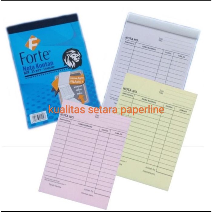 

,,,,,,,] nota 3 ply kecil forte isi 25 set