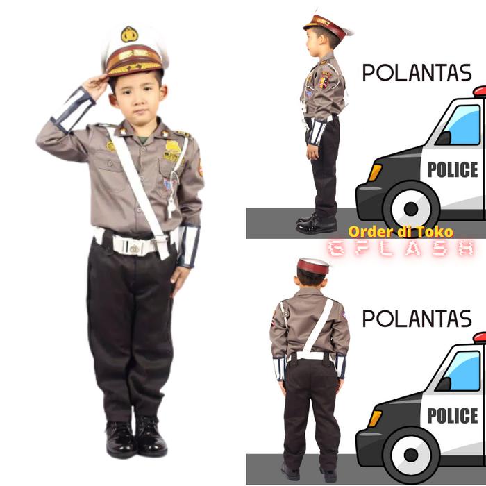 Promo Kostum Profesi Anak Polantas Baju Seragam Polisi Lalu Lintas Kijang
