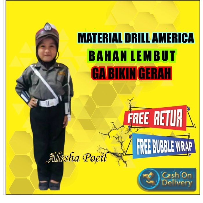 Promo Baju Polisi Anak Laki Laki Perempuan seragam Polisi Anak Tk Paud