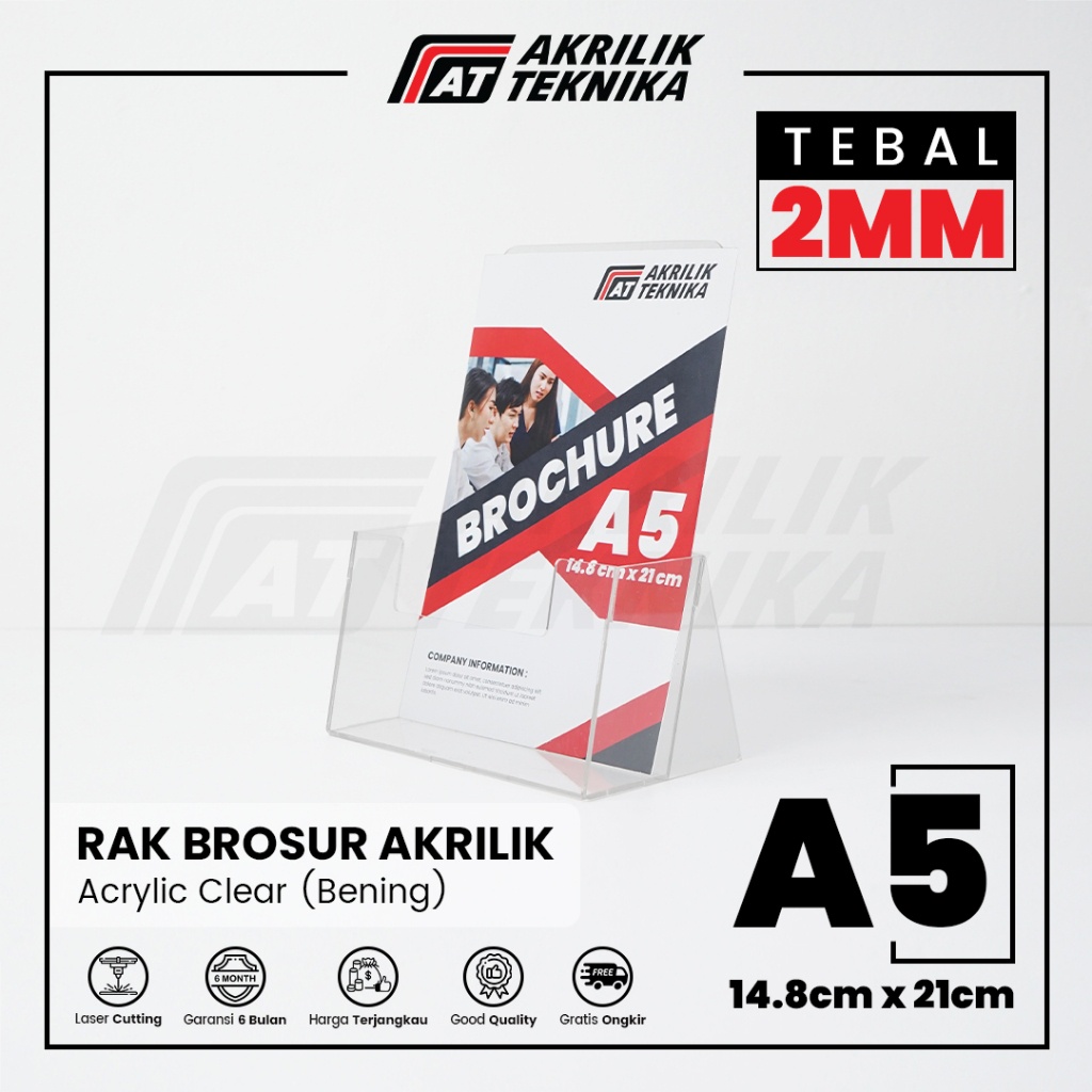 

Rak Brosur Akrilik Display Menu - Ukuran A5