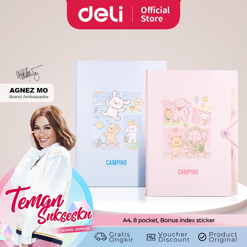 

Deli Map Dokumen Harmonika / Expanding File A4 Pink Biru PM303