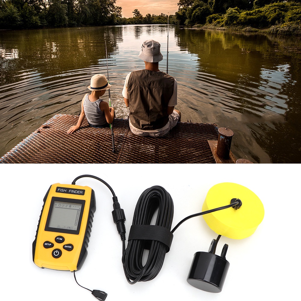 Portable Fishfinder TL88 Handheld LCD Display Fish Finder Portable Fishfinder Fish Depth Finder with